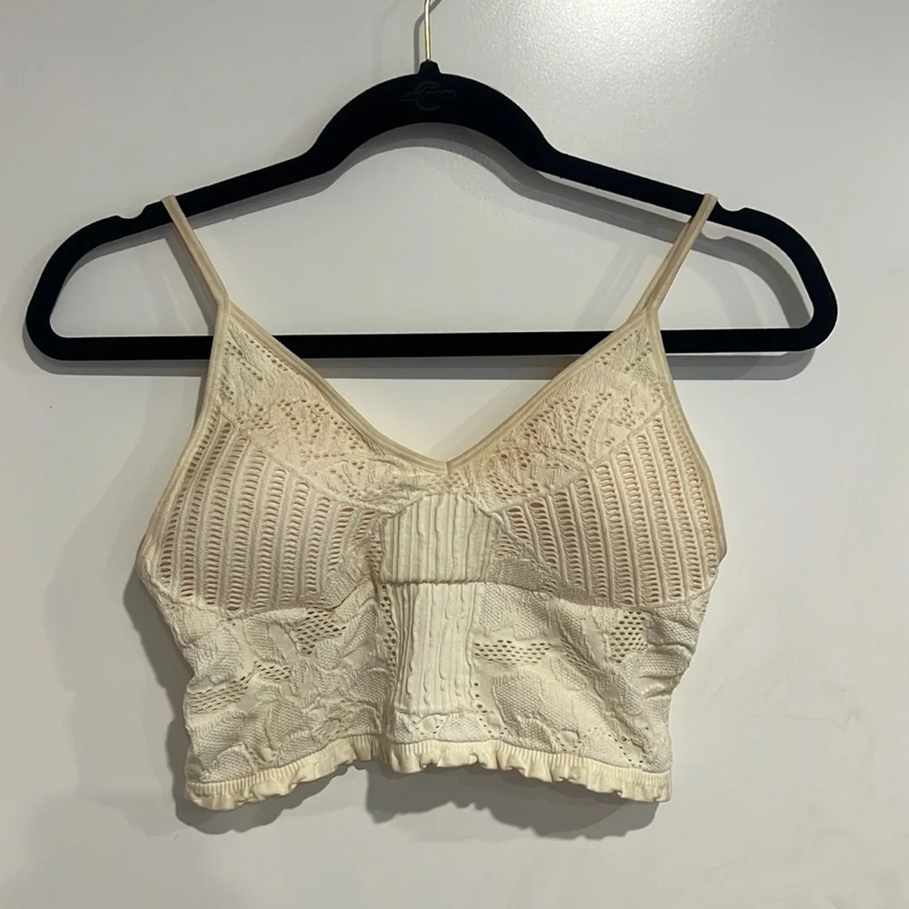 Ivory/white Lace Crop Top